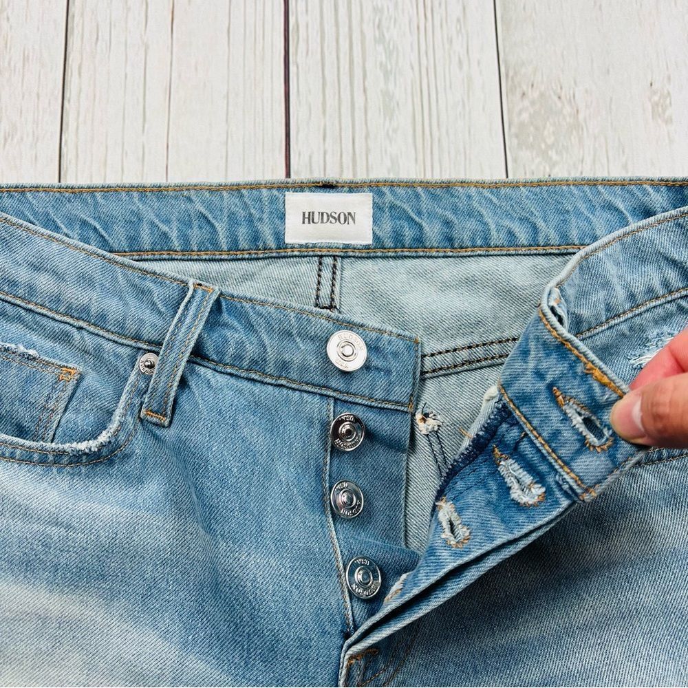 🇬🇧Hudson Riley Crop Relaxed Straight Jeans Size 26 - Picture 7 of 13